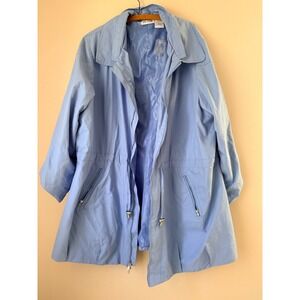 VTG‎ Deadstock BLAIR Blue Lightweight Drawstring Jacket Plus 2XL Utility Retro